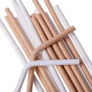 Environmental friendly paper bent straws primary plain color