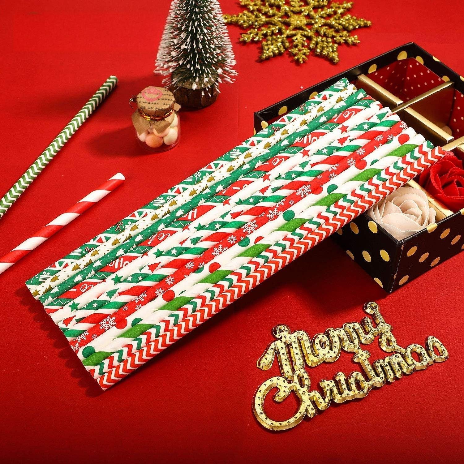 Chrsitmas Paper Straw