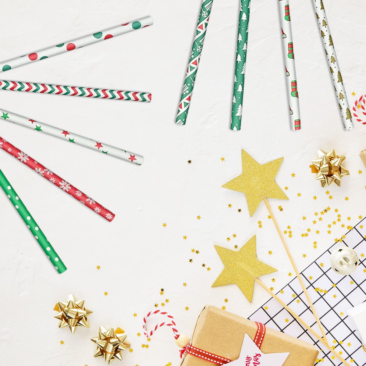 Chrsitmas Paper Straw