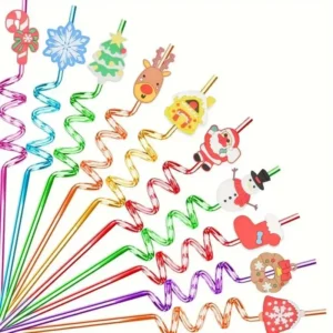 Christmas Straws Factory Cheap Price Wholesale Paper Straw Plastic Straw